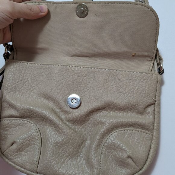 Rosetti Magnet Flap Crossbody Bag Purse Beige - Picture 3 of 7